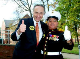 Senator Chuck Schumer and Gene Simes